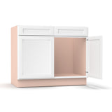 Liberty Shaker White - 42 Inch Sink Base Cabinet - 42" Width x 34.5" Height x 24" Depth