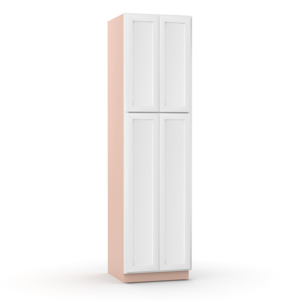 Liberty Shaker White - 24 Inch Double Door Pantry Tall Cabinet - 24