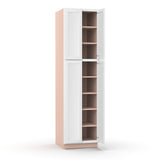 Liberty Shaker White - 24 Inch Double Door Pantry Tall Cabinet - 24" Width x 90" Height x 24" Depth