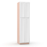 Liberty Shaker White - 24 Inch Double Door Pantry Tall Cabinet - 24" Width x 96" Height x 24" Depth