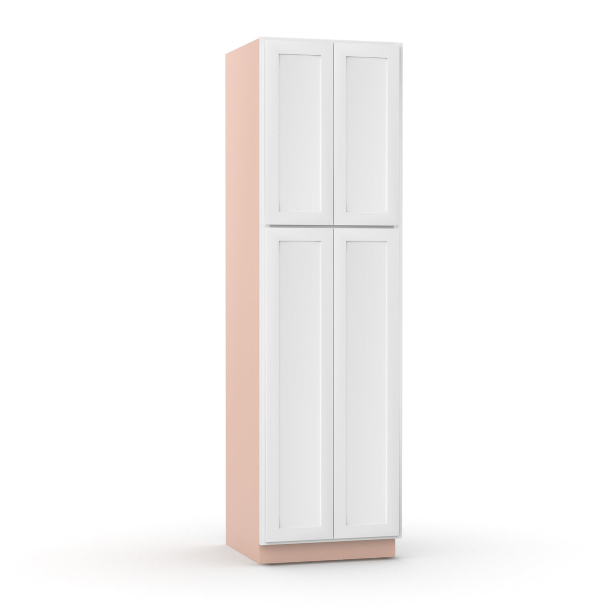 Liberty Shaker White - 30 Inch Double Door Pantry Tall Cabinet - 30" Width x 84" Height x 24" Depth