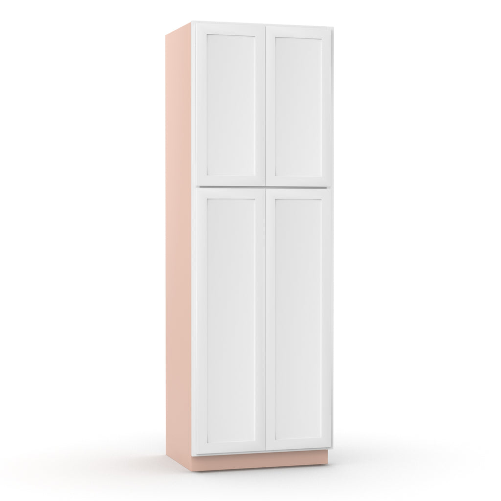 Liberty Shaker White - 30 Inch Double Door Pantry Tall Cabinet - 30