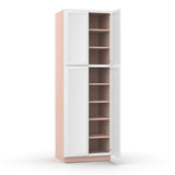 Liberty Shaker White - 30 Inch Double Door Pantry Tall Cabinet - 30" Width x 90" Height x 24" Depth