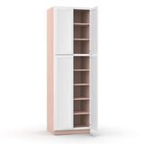 Liberty Shaker White - 30 Inch Double Door Pantry Tall Cabinet - 30" Width x 96" Height x 24" Depth