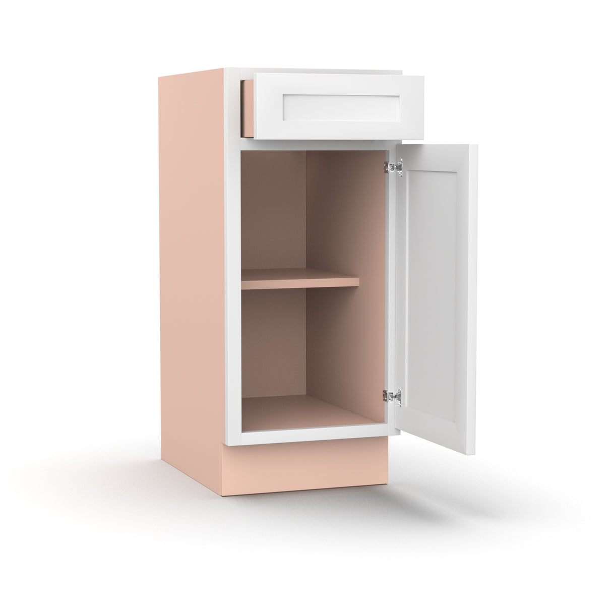 Liberty Shaker White - 15 Inch Vanity Base Cabinet - 15" Width x 34.5" Height x 21" Depth