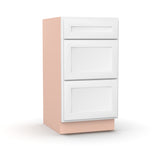 Liberty Shaker White - 18 Inch Vanity Drawer Base Cabinet - 18" Width x 34.5" Height x 21" Depth