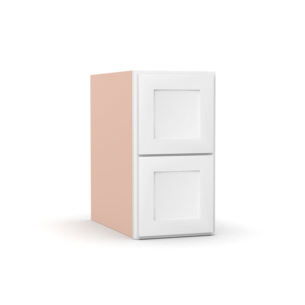 Liberty Shaker White - 12 Inch Vanity Drawer Base Cabinet - 12