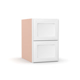 Liberty Shaker White - 15 Inch Vanity Drawer Base Cabinet - 15" Width x 22.75" Height x 21" Depth