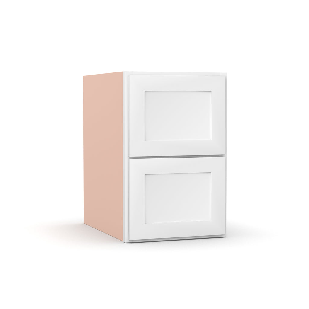 Liberty Shaker White - 15 Inch Vanity Drawer Base Cabinet - 15