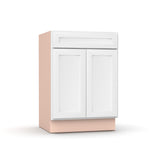 Liberty Shaker White - 24 Inch Vanity Sink Base Cabinet - 24" Width x 34.5" Height x 21" Depth