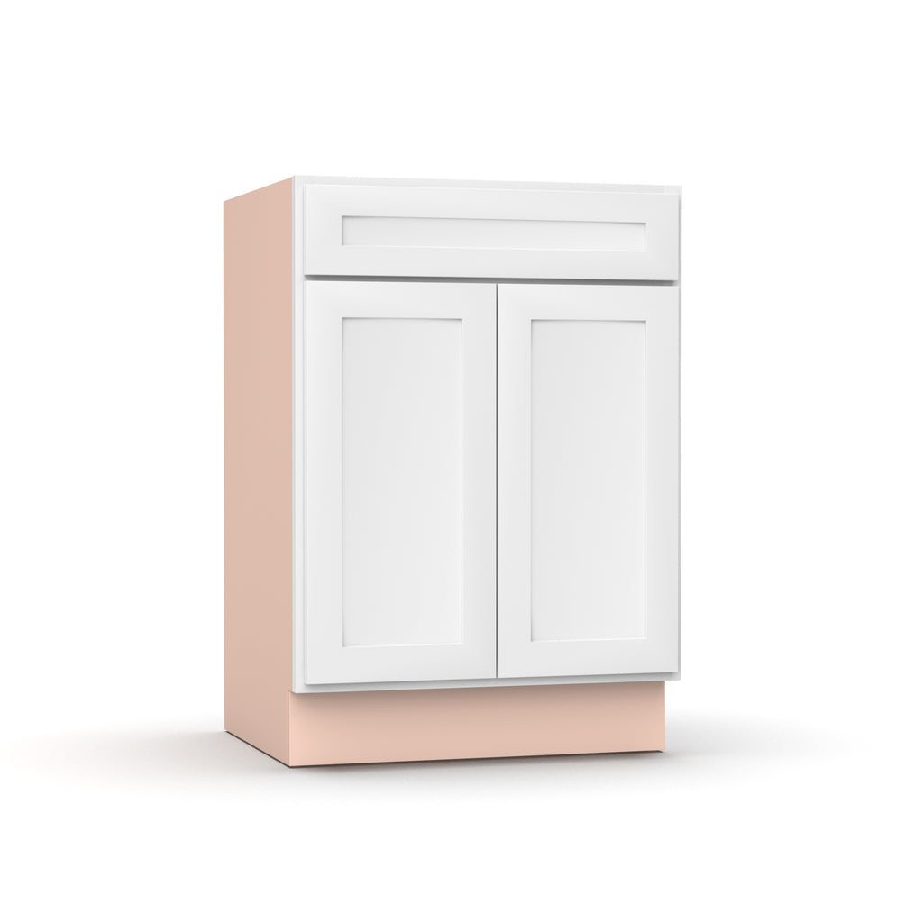 Liberty Shaker White - 24 Inch Vanity Sink Base Cabinet - 24