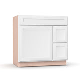 Liberty Shaker White - 36 Inch Vanity Sink Drawer Base Cabinet - 36" Width x 34.5" Height x 21" Depth