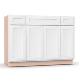 Liberty Shaker White - 48 Inch Vanity Consoles Cabinet - 48" Width x 34.5" Height x 21" Depth