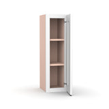 Liberty Shaker White - 9 Inch Height Single Door Wall Cabinet - 9" Width x 30" Height x 12" Depth
