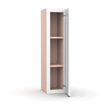 Liberty Shaker White - 9 Inch Height Single Door Wall Cabinet - 09" Width x 36" Height x 12" Depth