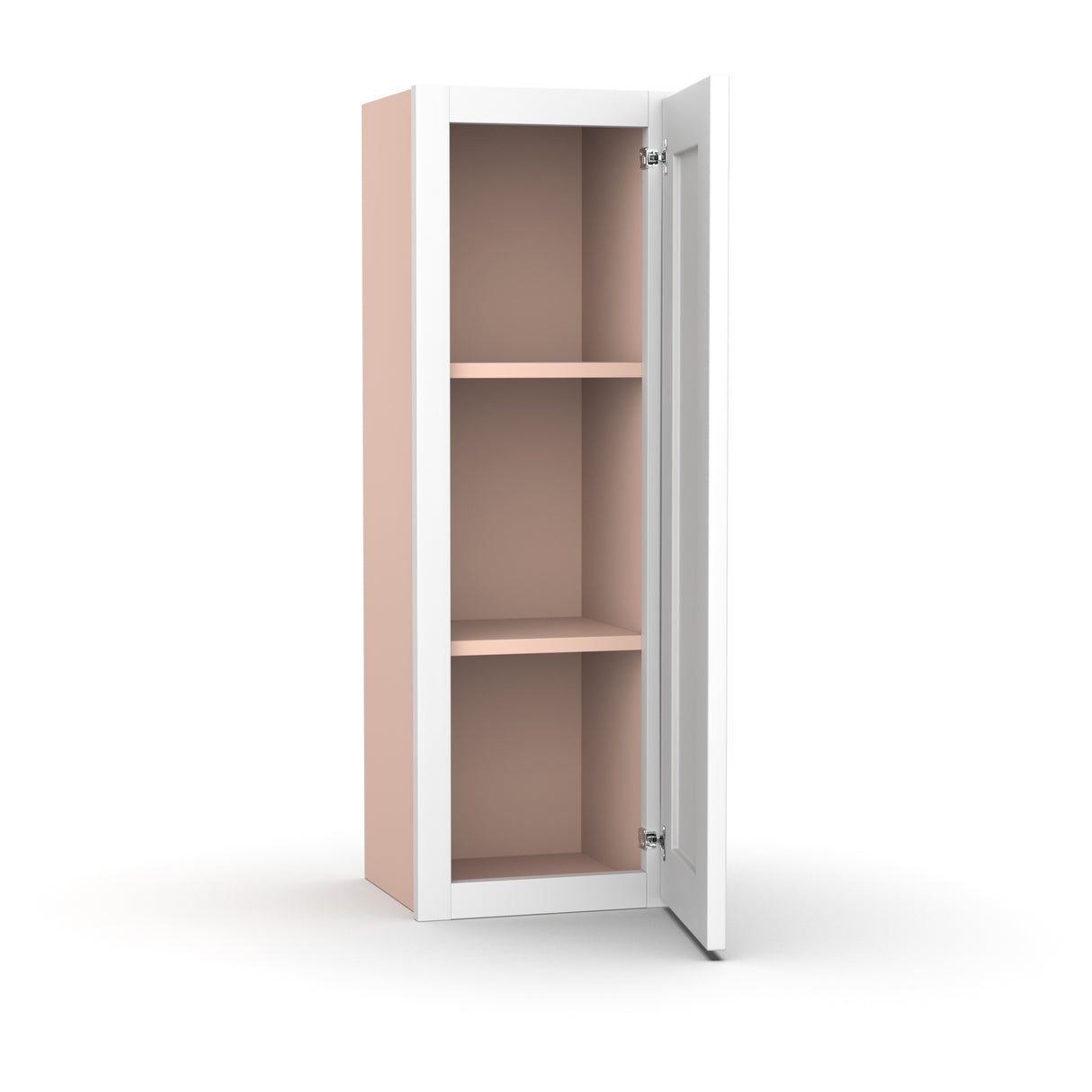 Liberty Shaker White - 12 Inch Height Single Door Wall Cabinet - 12" Width x 36" Height x 12" Depth