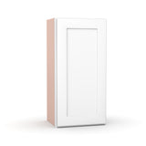 Liberty Shaker White - 15 Inch Height Single Door Wall Cabinet - 15" Width x 30" Height x 12" Depth