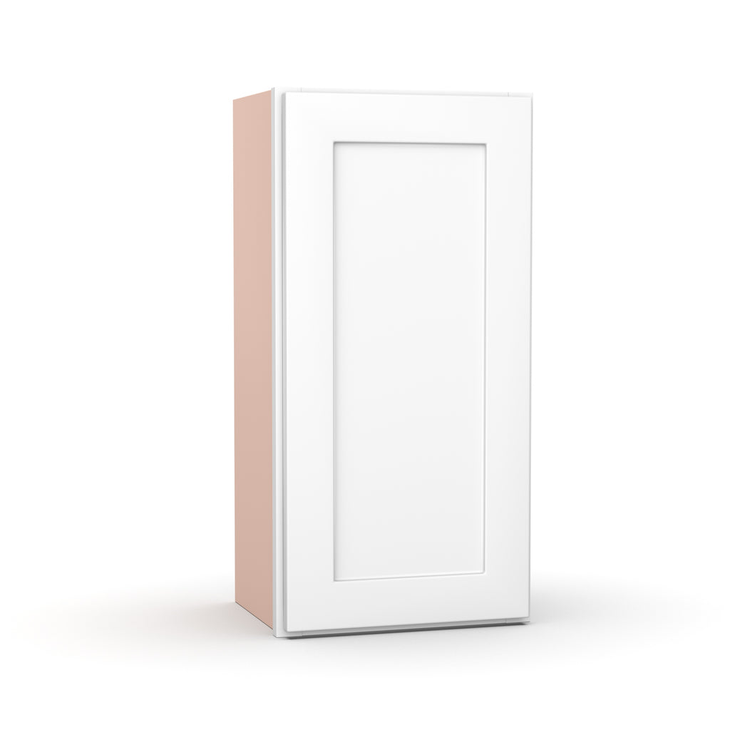 Liberty Shaker White - 15 Inch Height Single Door Wall Cabinet - 15
