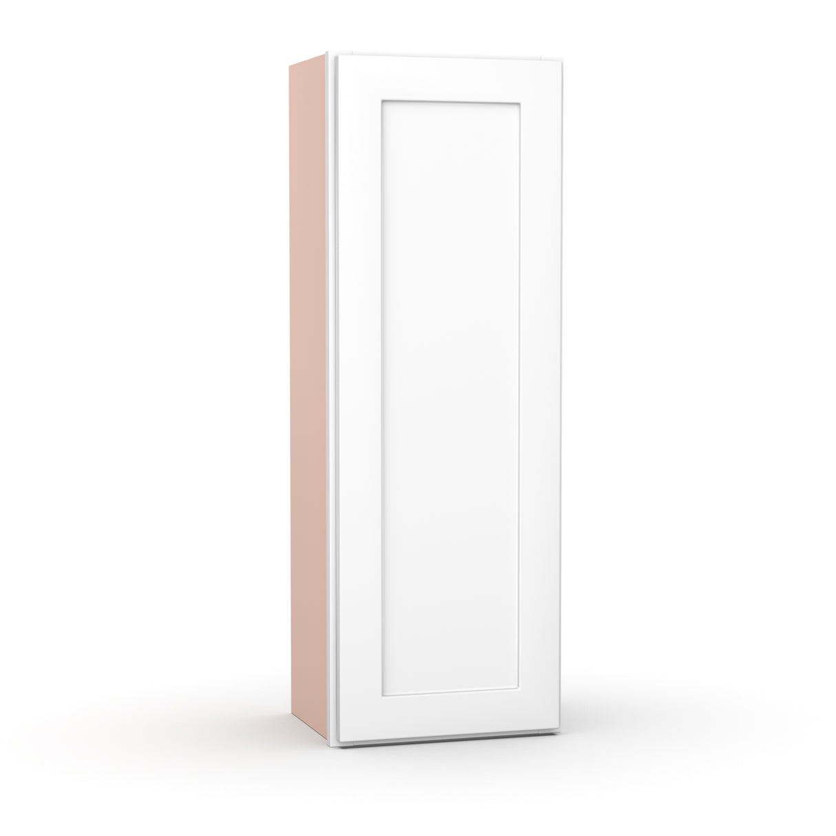 Liberty Shaker White - 15 Inch Height Single Door Wall Cabinet - 15" Width x 42" Height x 12" Depth