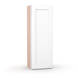 Liberty Shaker White - 15 Inch Height Single Door Wall Cabinet - 15" Width x 42" Height x 12" Depth