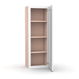 Liberty Shaker White - 15 Inch Height Single Door Wall Cabinet - 15" Width x 42" Height x 12" Depth