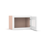Liberty Shaker White - 18 Inch Single Glass Door Wall Cabinet - 18" Width x 12" Height x 12" Depth