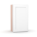 Liberty Shaker White - 18 Inch Height Single Door Wall Cabinet - 18" Width x 30" Height x 12" Depth