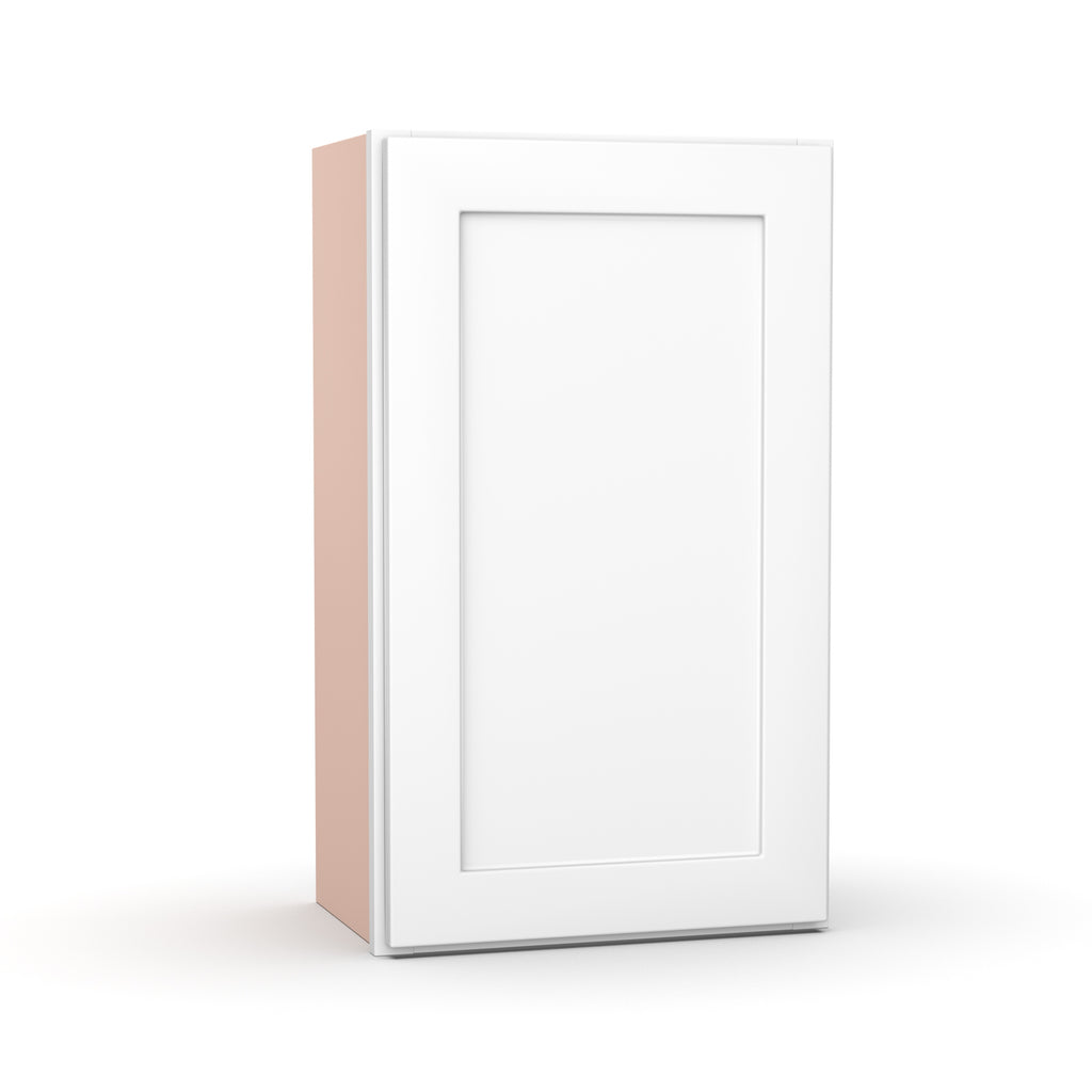 Liberty Shaker White - 18 Inch Height Single Door Wall Cabinet - 18