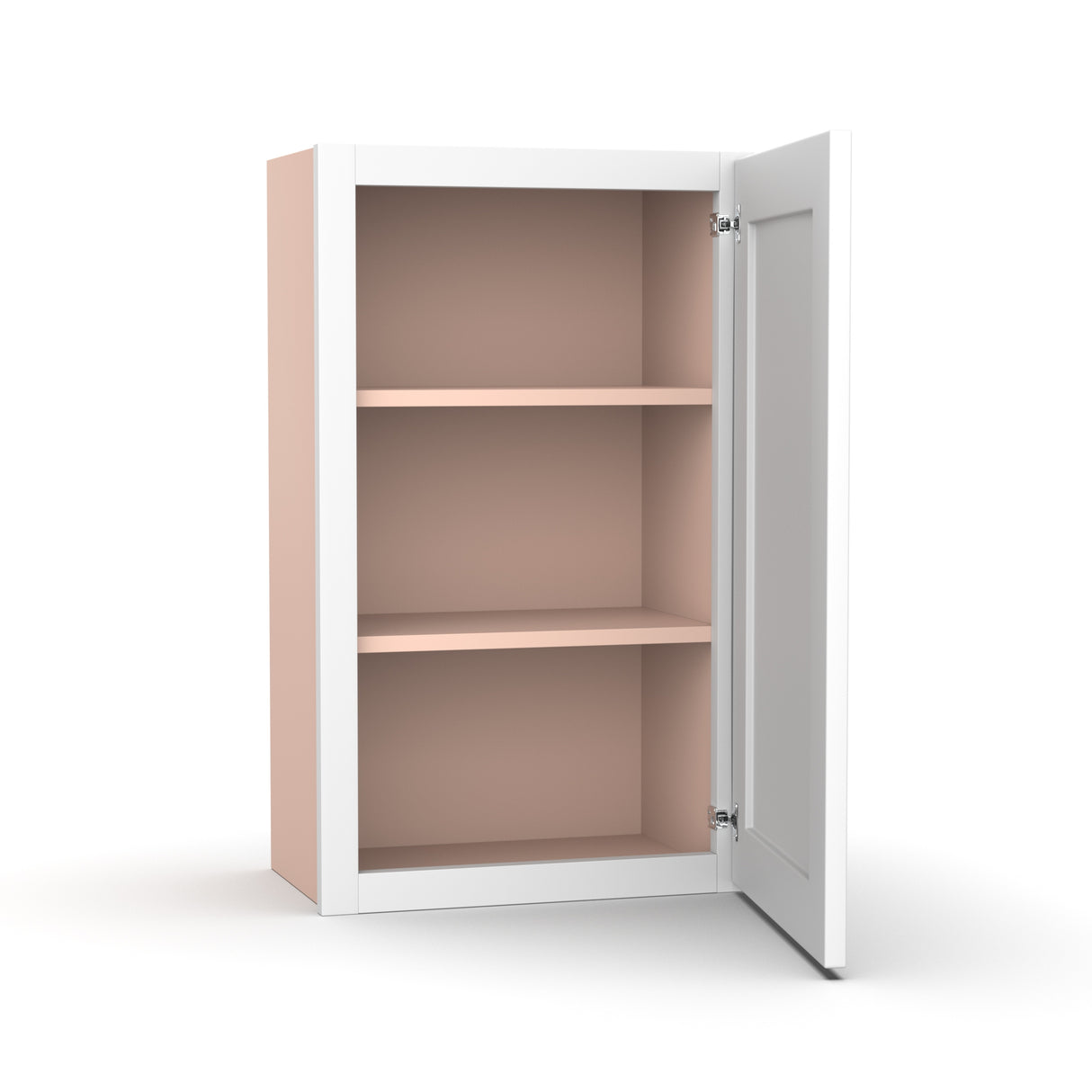 Liberty Shaker White - 18 Inch Height Single Door Wall Cabinet - 18" Width x 30" Height x 12" Depth