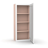 Liberty Shaker White - 18 Inch Height Single Door Wall Cabinet - 18" Width x 42" Height x 12" Depth