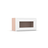 Liberty Shaker White - 21 Inch Single Glass Door Wall Cabinet - 21" Width x 12" Height x 12" Depth