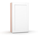 Liberty Shaker White - 21 Inch Height Single Door Wall Cabinet - 21" Width x 36" Height x 12" Depth