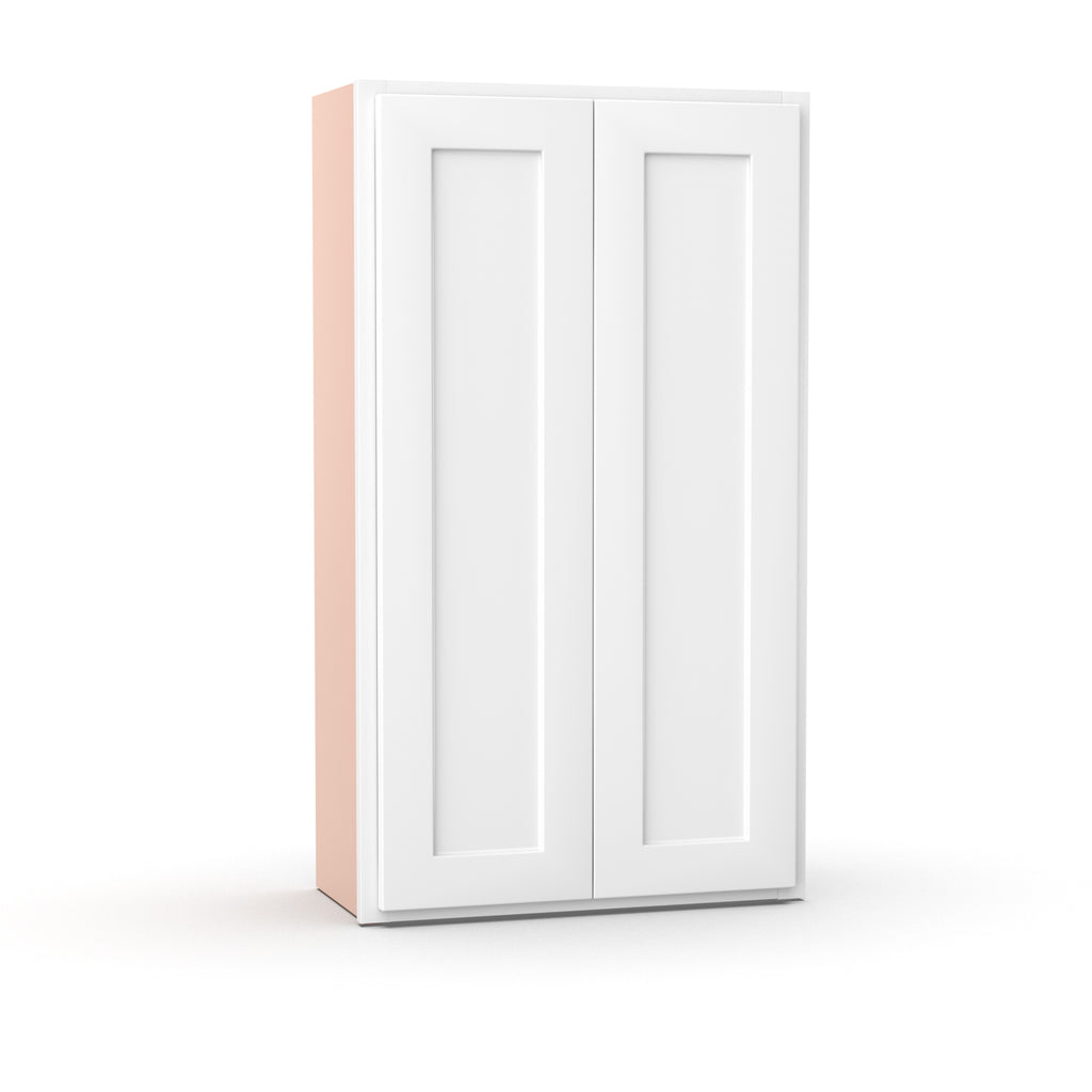 Liberty Shaker White - 24 Inch Height Double Door Wall Cabinet - 24