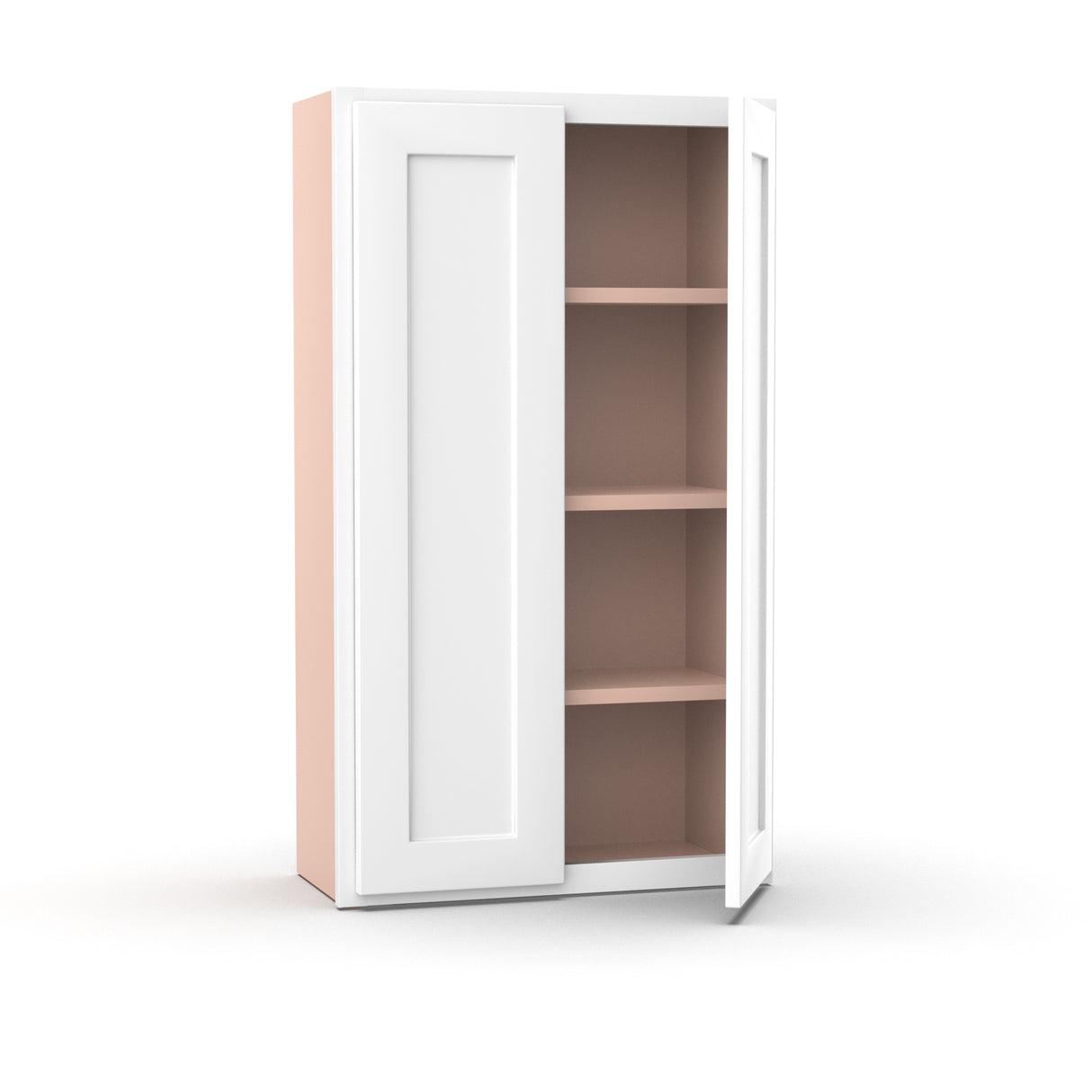 Liberty Shaker White - 24 Inch Height Double Door Wall Cabinet - 24" Width x 42" Height x 12" Depth