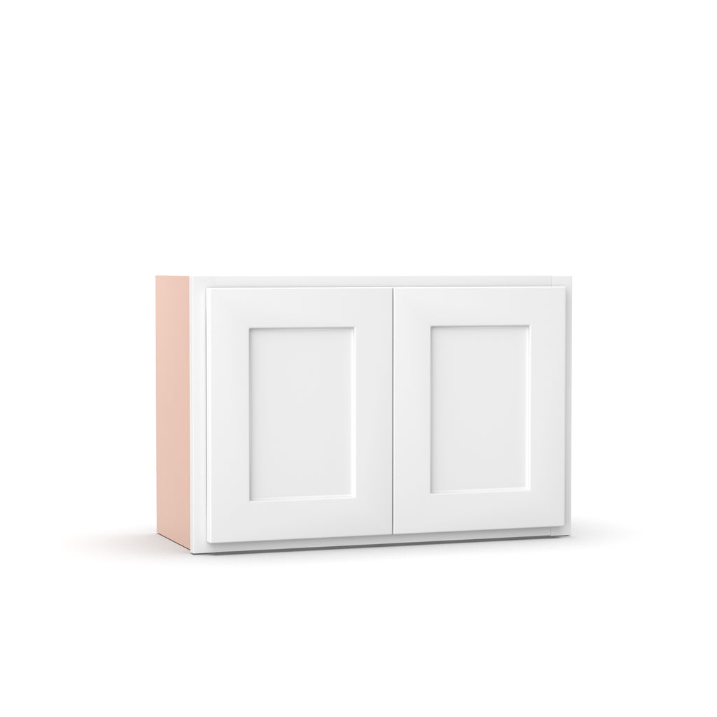 Liberty Shaker White - 27 Inch Height Double Door Wall Cabinet - 27