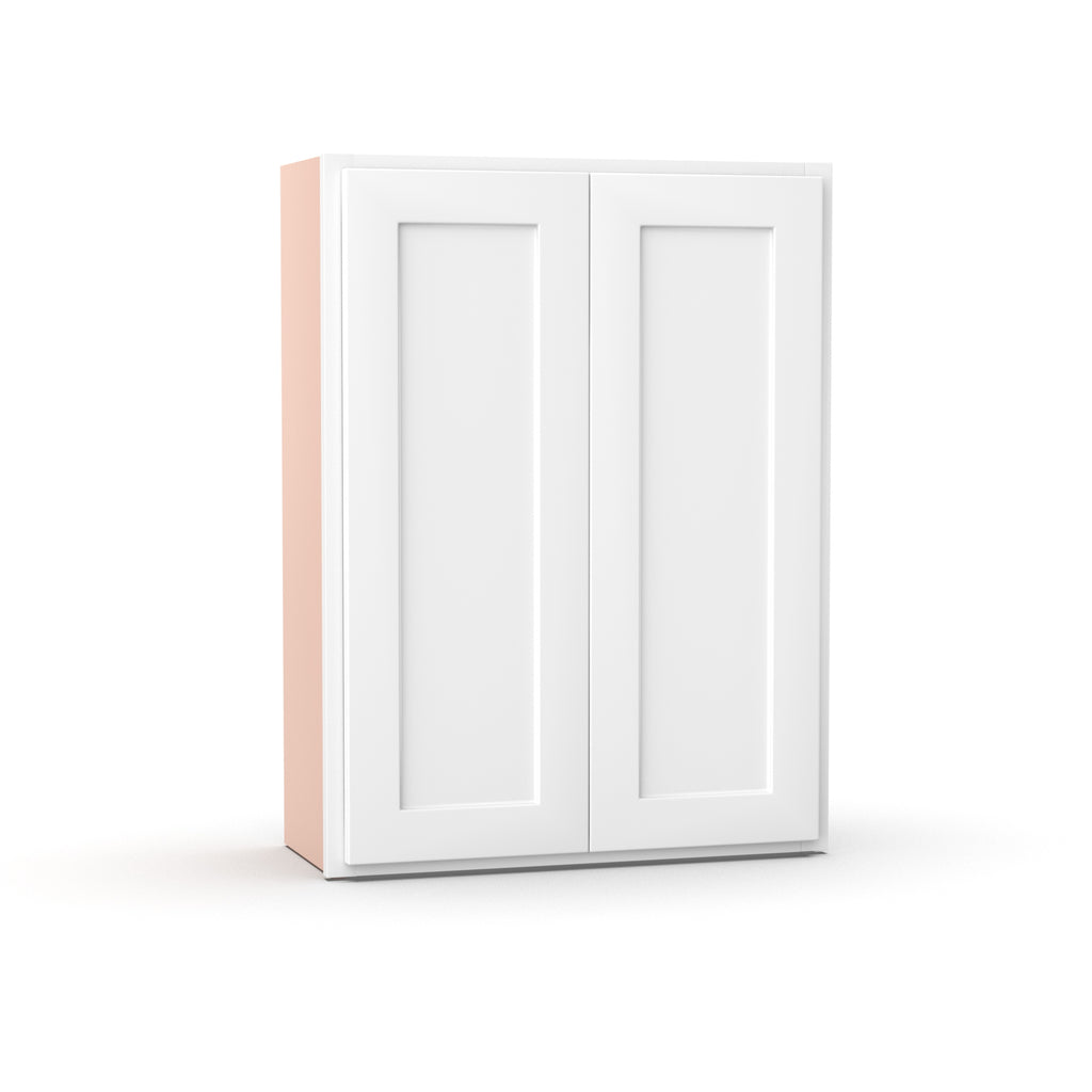 Liberty Shaker White - 27 Inch Height Double Door Wall Cabinet - 27
