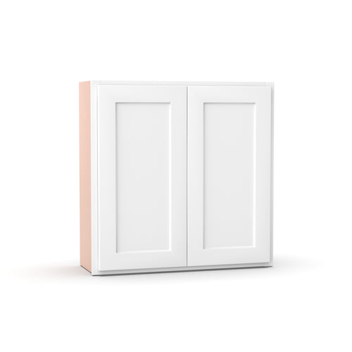 Liberty Shaker White - 30 Inch Height Double Door Wall Cabinet - 30