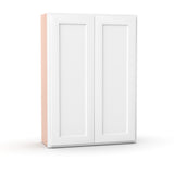 Liberty Shaker White - 30 Inch Height Double Door Wall Cabinet - 30" Width x 42" Height x 12" Depth
