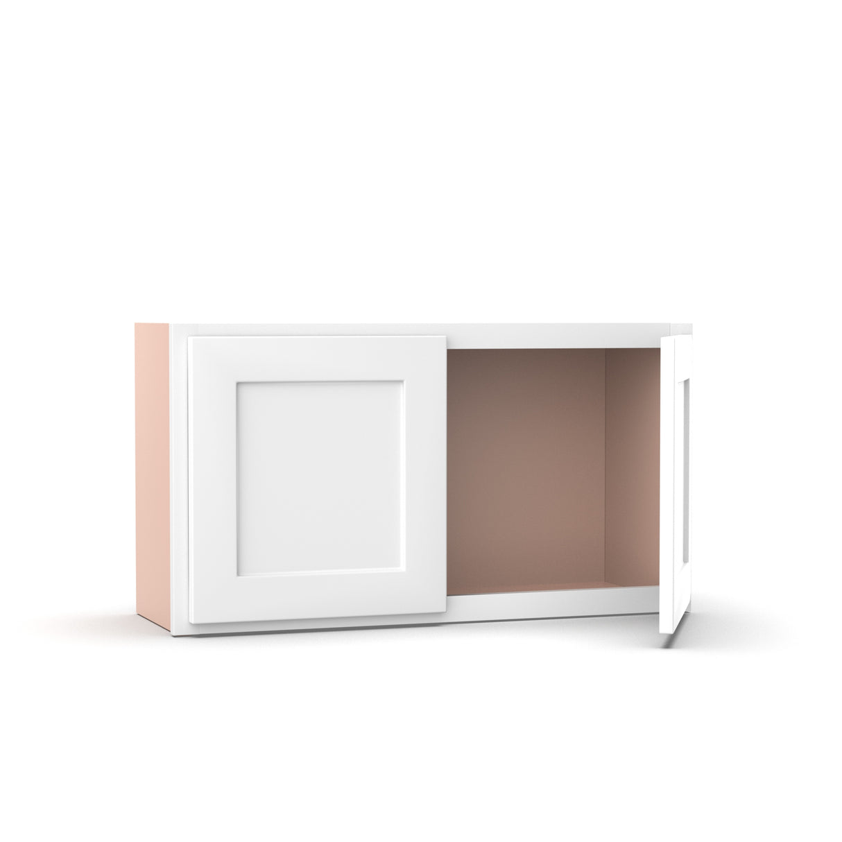 Liberty Shaker White - 33 Inch Height Double Door Wall Cabinet - 33" Width x 18" Height x 12" Depth