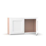 Liberty Shaker White - 33 Inch Height Double Door Wall Cabinet - 33" Width x 18" Height x 12" Depth