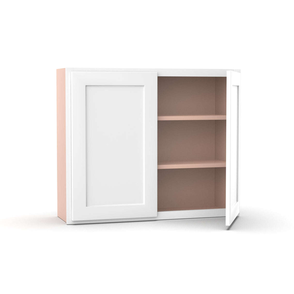 Liberty Shaker White - 36 Inch Height Double Door Wall Cabinet - 36" Width x 30" Height x 12" Depth