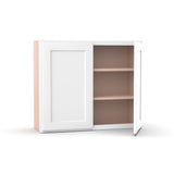 Liberty Shaker White - 36 Inch Height Double Door Wall Cabinet - 36" Width x 30" Height x 12" Depth