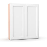 Liberty Shaker White Double Door Kitchen Wall Cabinet - 36"W x 42"H x 12"D