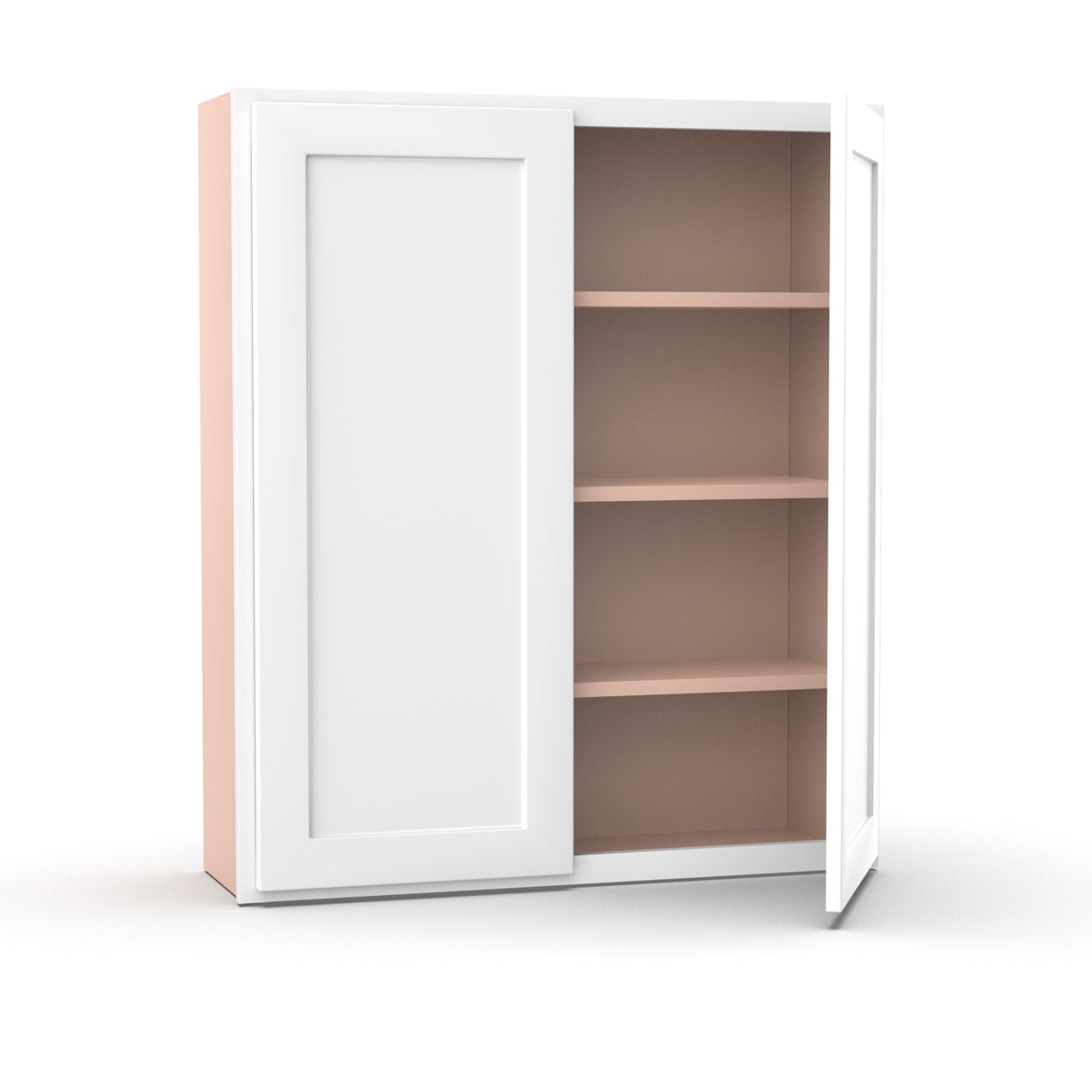 Liberty Shaker White Double Door Kitchen Wall Cabinet - 36"W x 42"H x 12"D