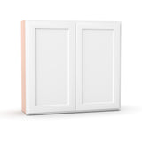 Liberty Shaker White - 39 Inch Height Double Door Wall Cabinet - 39" Width x 36" Height x 12" Depth
