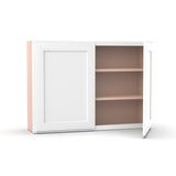 Liberty Shaker White - 42 Inch Height Double Door Wall Cabinet - 42" Width x 30" Height x 12" Depth