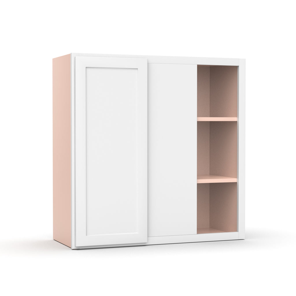 Liberty Shaker White - 30x30 Inch Wall Blind Corner Wall Cabinet - 30