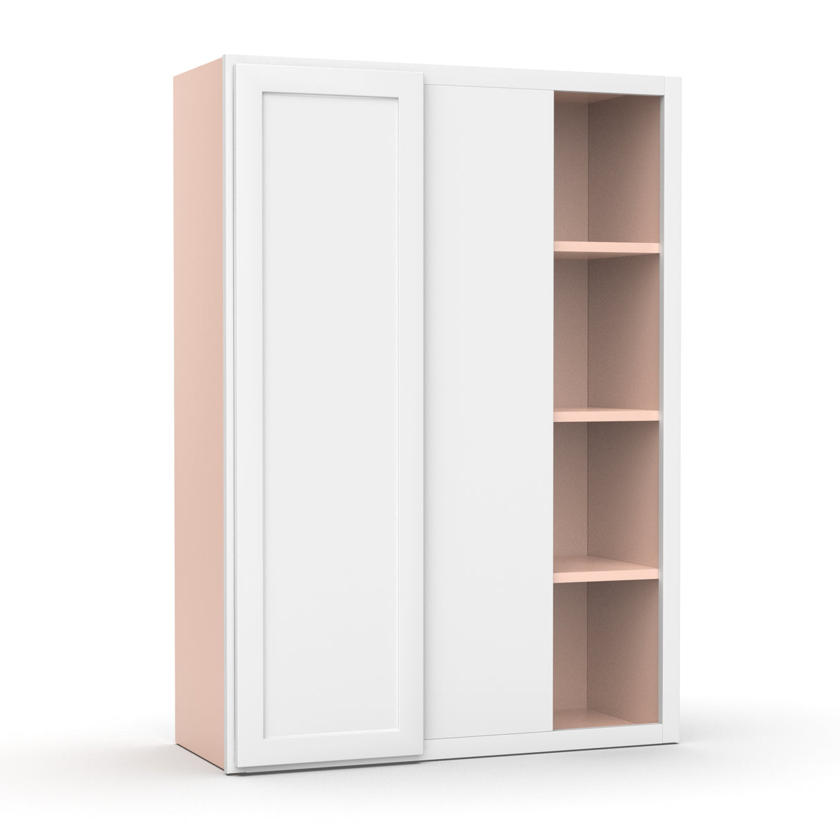 Liberty Shaker White - 30x42 Inch Wall Blind Corner Wall Cabinet - 30" Width x 42" Height x 12" Depth
