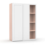 Liberty Shaker White - 30x42 Inch Wall Blind Corner Wall Cabinet - 30" Width x 42" Height x 12" Depth
