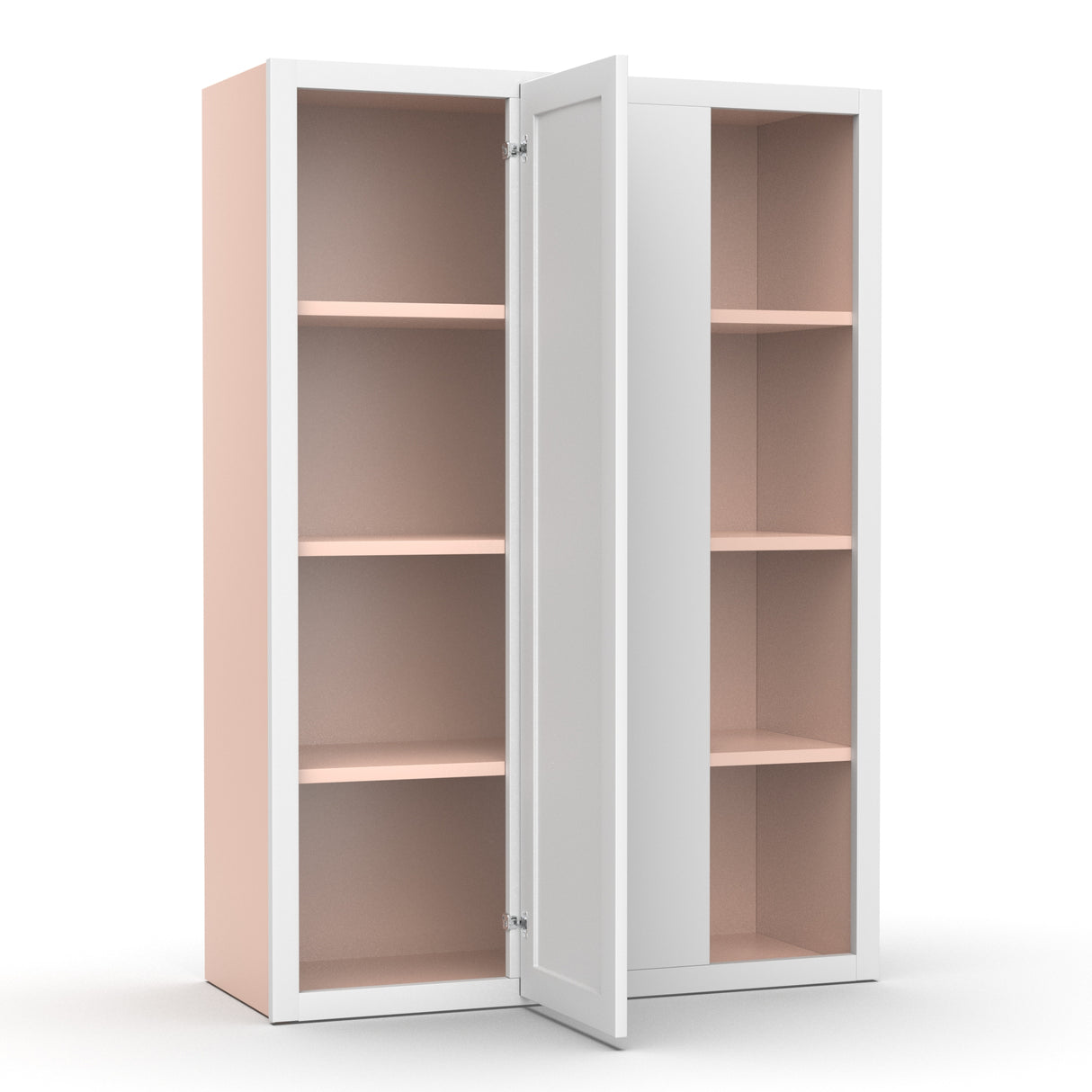 Liberty Shaker White - 30x42 Inch Wall Blind Corner Wall Cabinet - 30" Width x 42" Height x 12" Depth